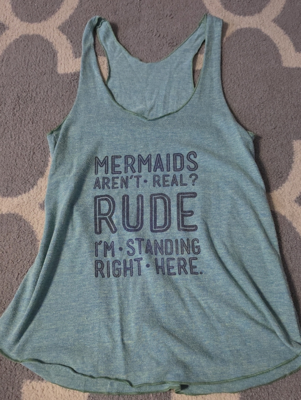 Women’s Graphic Tank Top - 'Mermaids Aren't Real? RUDE'